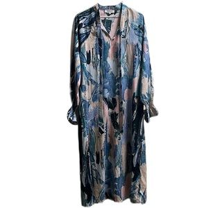 Women’s YEIYUN, Tie Neck, Circular Flounce Sleeves, Maxi Dress, Multi Colors, M